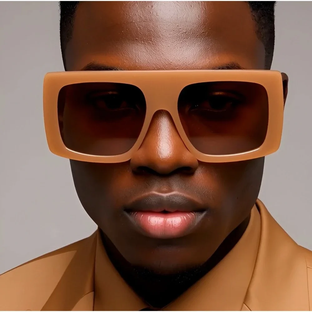 Men Oversized Square‎ Sunglasses Luxury Large Shades Wrap Around Lentes Gafas